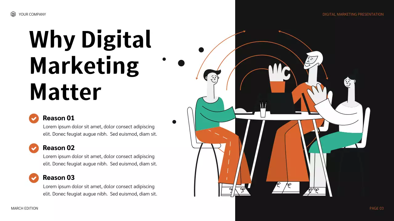 주황 모던 디지털마케팅 기획서