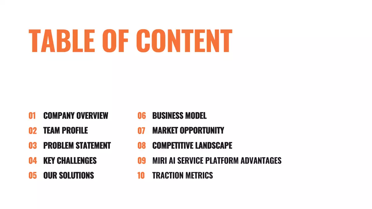 주황 모던 프레젠테이션 기획서