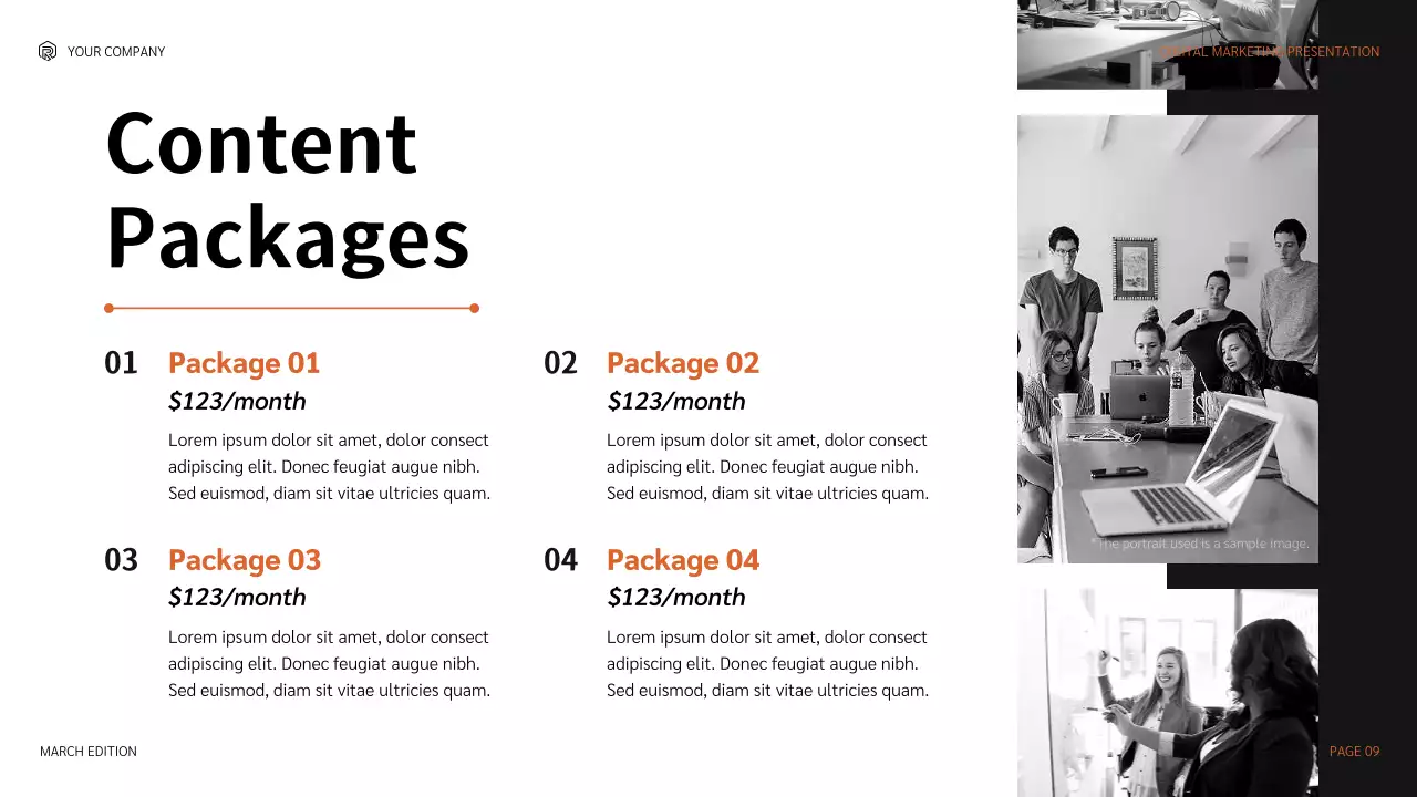 주황 모던 디지털마케팅 기획서