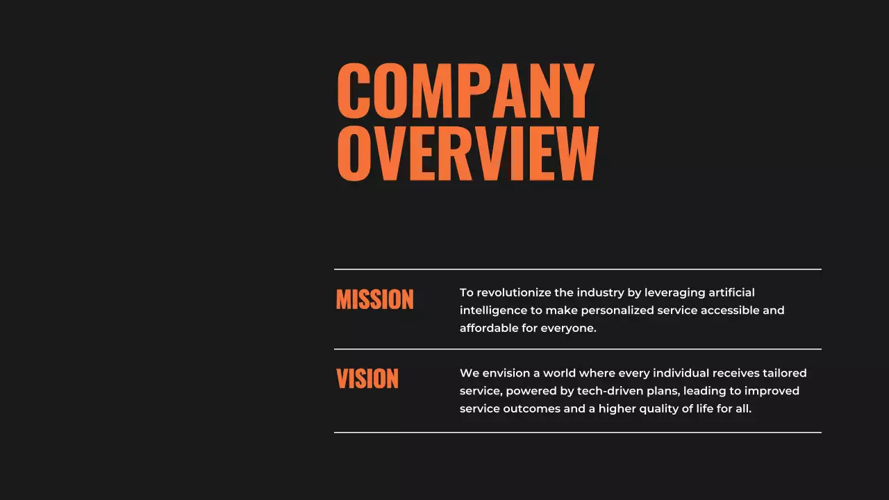 주황 모던 프레젠테이션 기획서