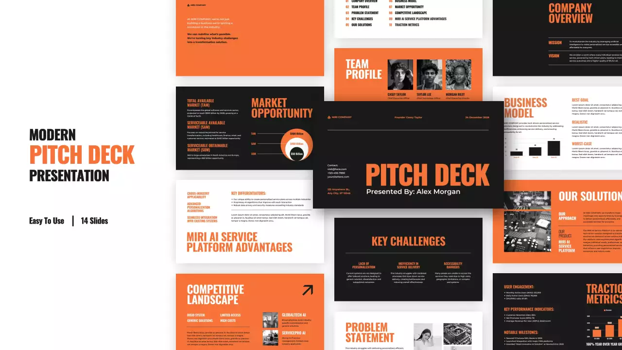 주황 모던 프레젠테이션 기획서