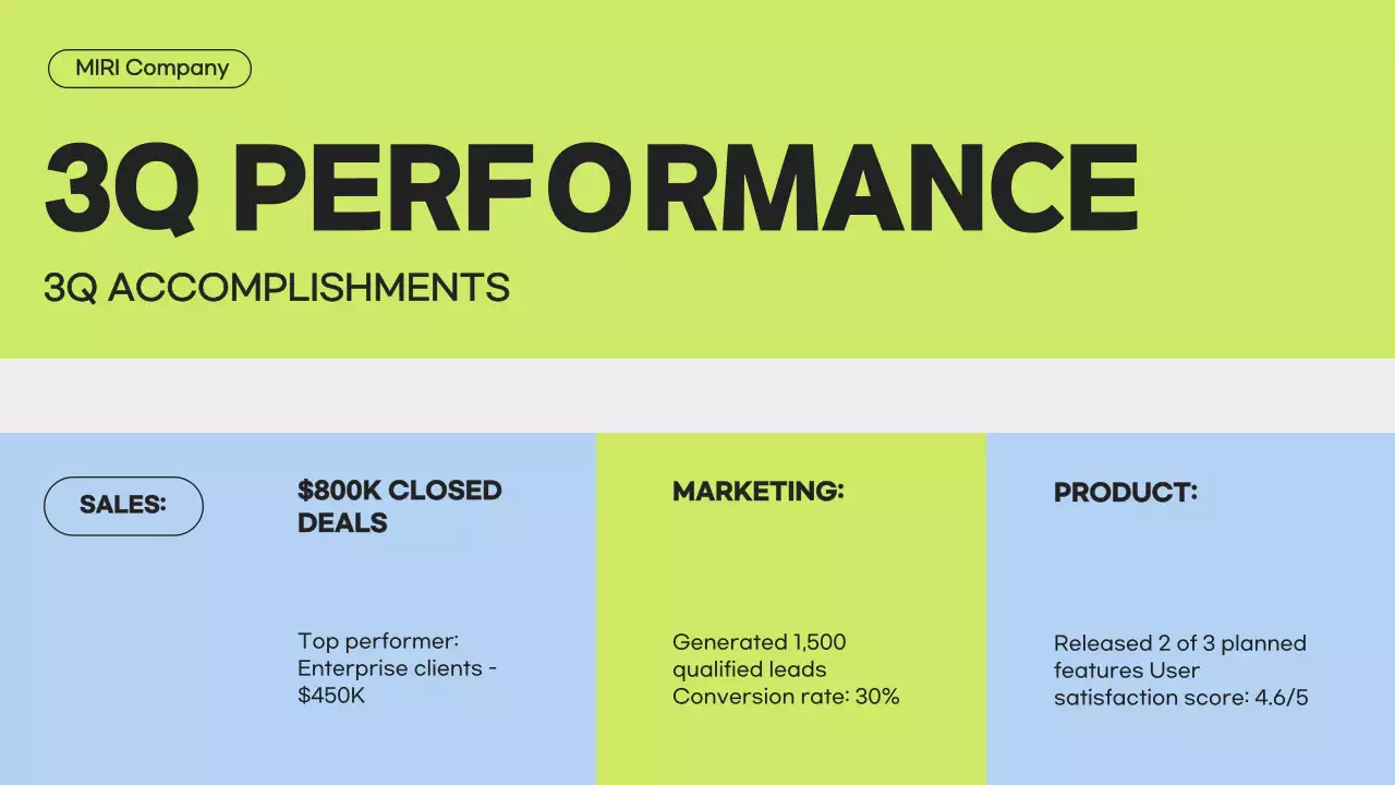 파랑 모던 비즈니스 보고서