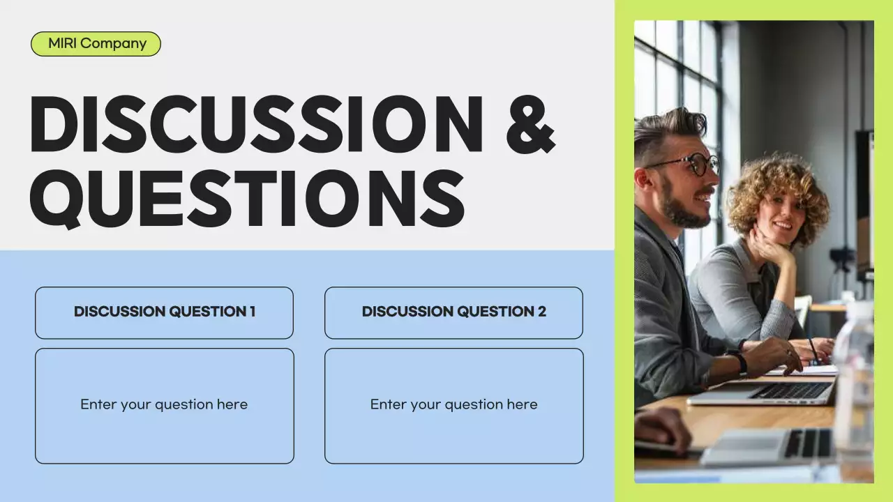 파랑 모던 비즈니스 보고서