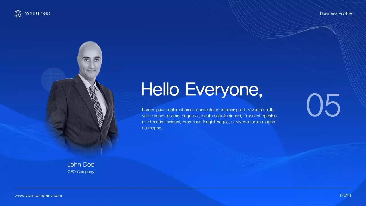 파랑 모던 비즈니스 보고서