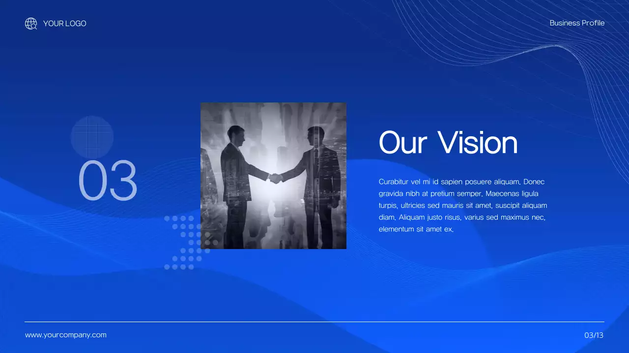 파랑 모던 비즈니스 보고서