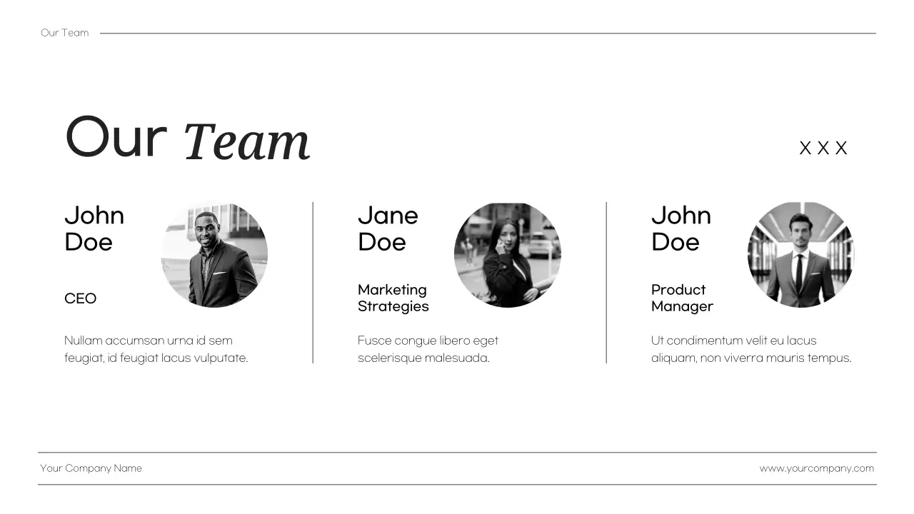 검정 미니멀 비즈니스 설명서