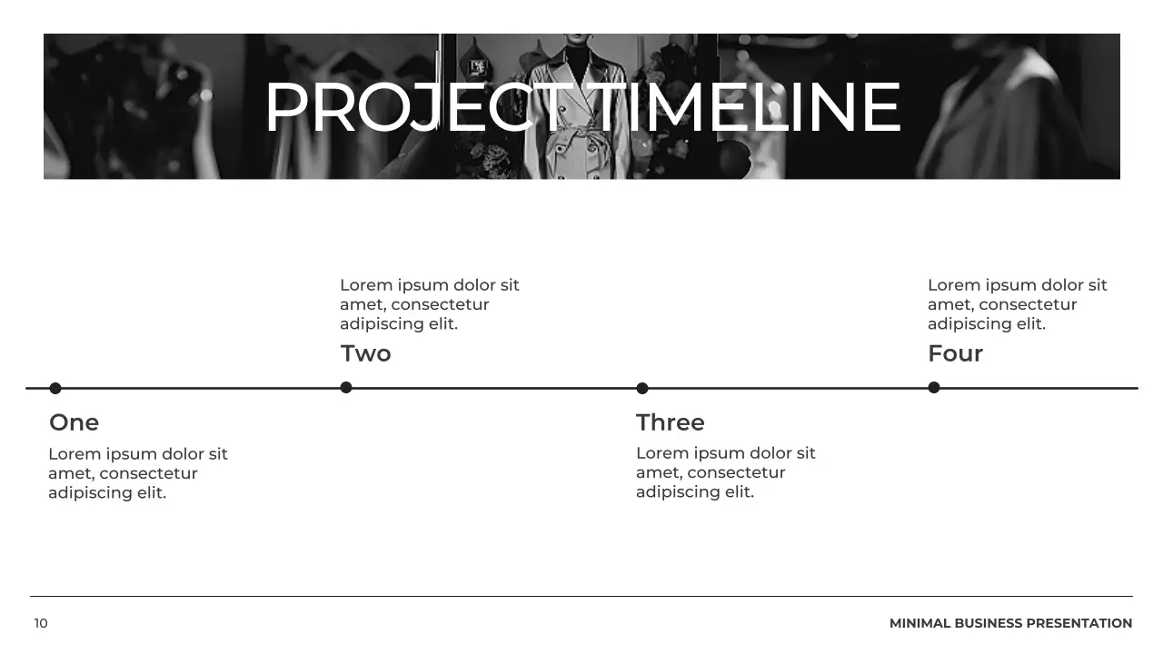 흑백 미니멀 비즈니스 보고서