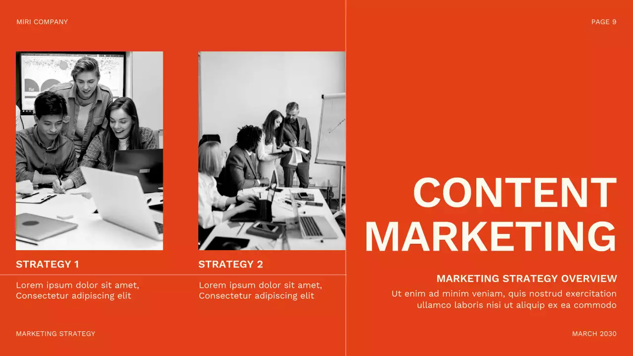 주황 모던 마케팅 기획서