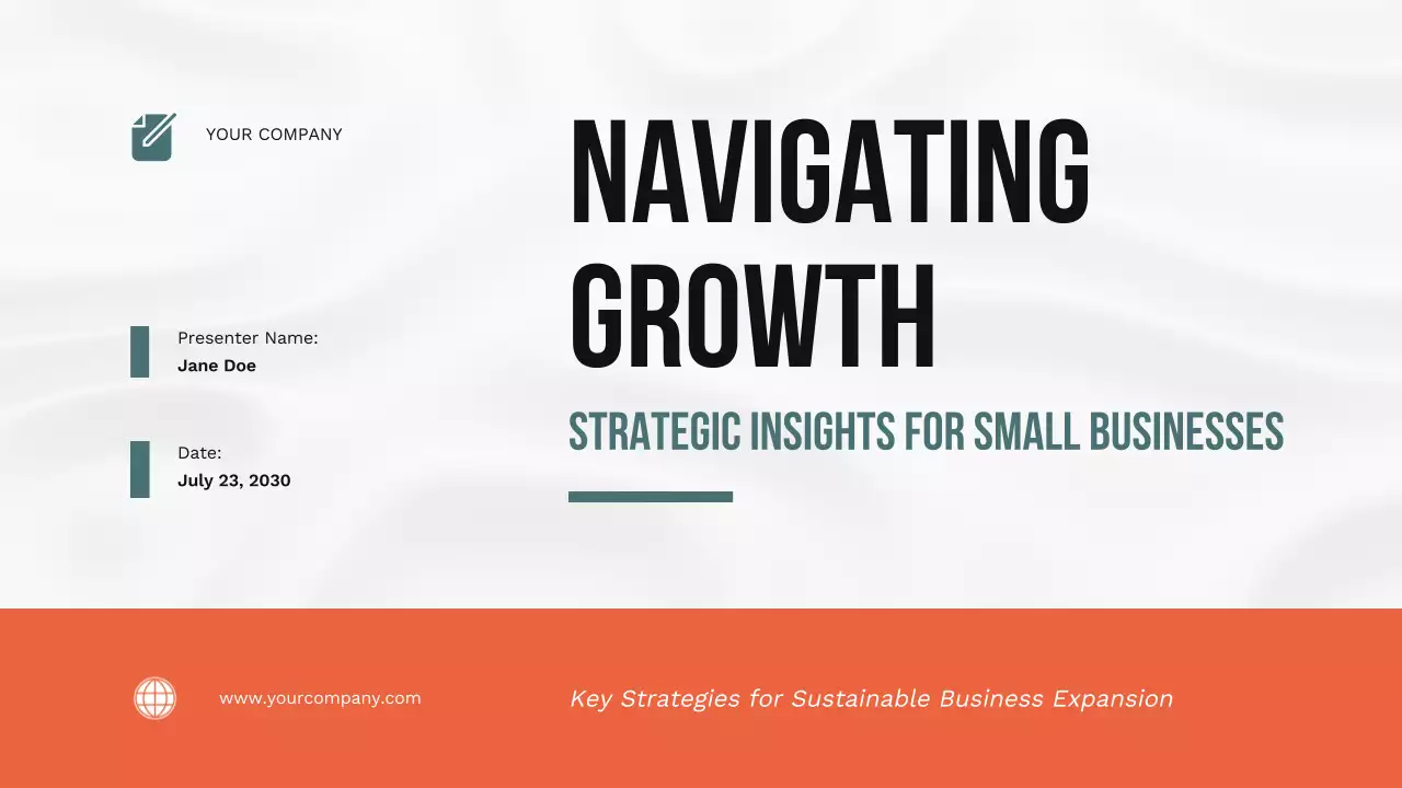 주황 모던 비즈니스 강연