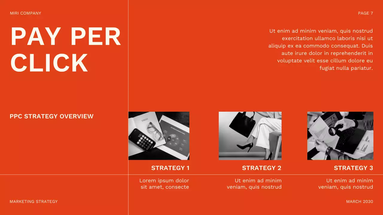 주황 모던 마케팅 기획서