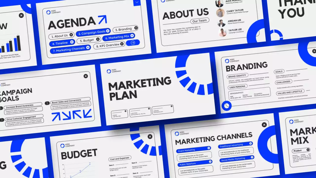 파랑 모던 마케팅 기획서