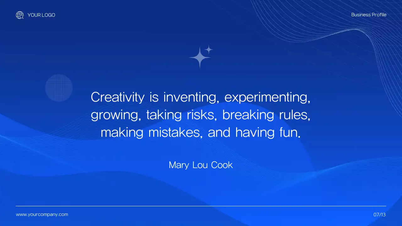 파랑 모던 비즈니스 보고서