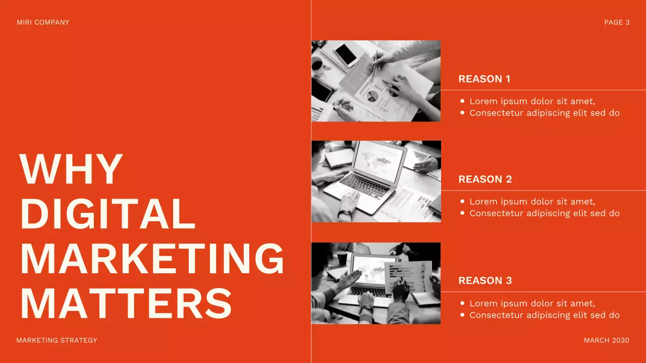 주황 모던 마케팅 기획서