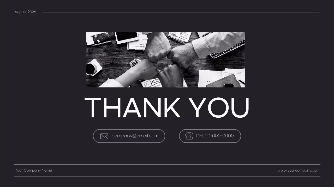 검정 미니멀 비즈니스 설명서