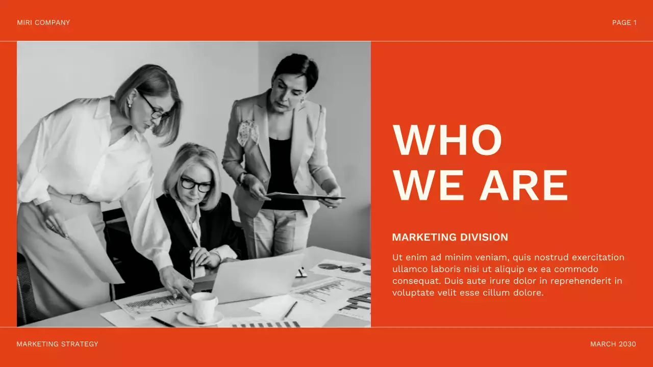 주황 모던 마케팅 기획서