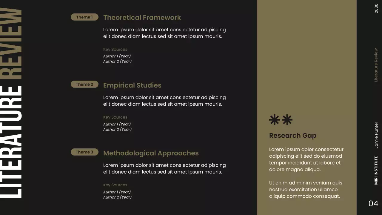검정 모던 연구 제안서