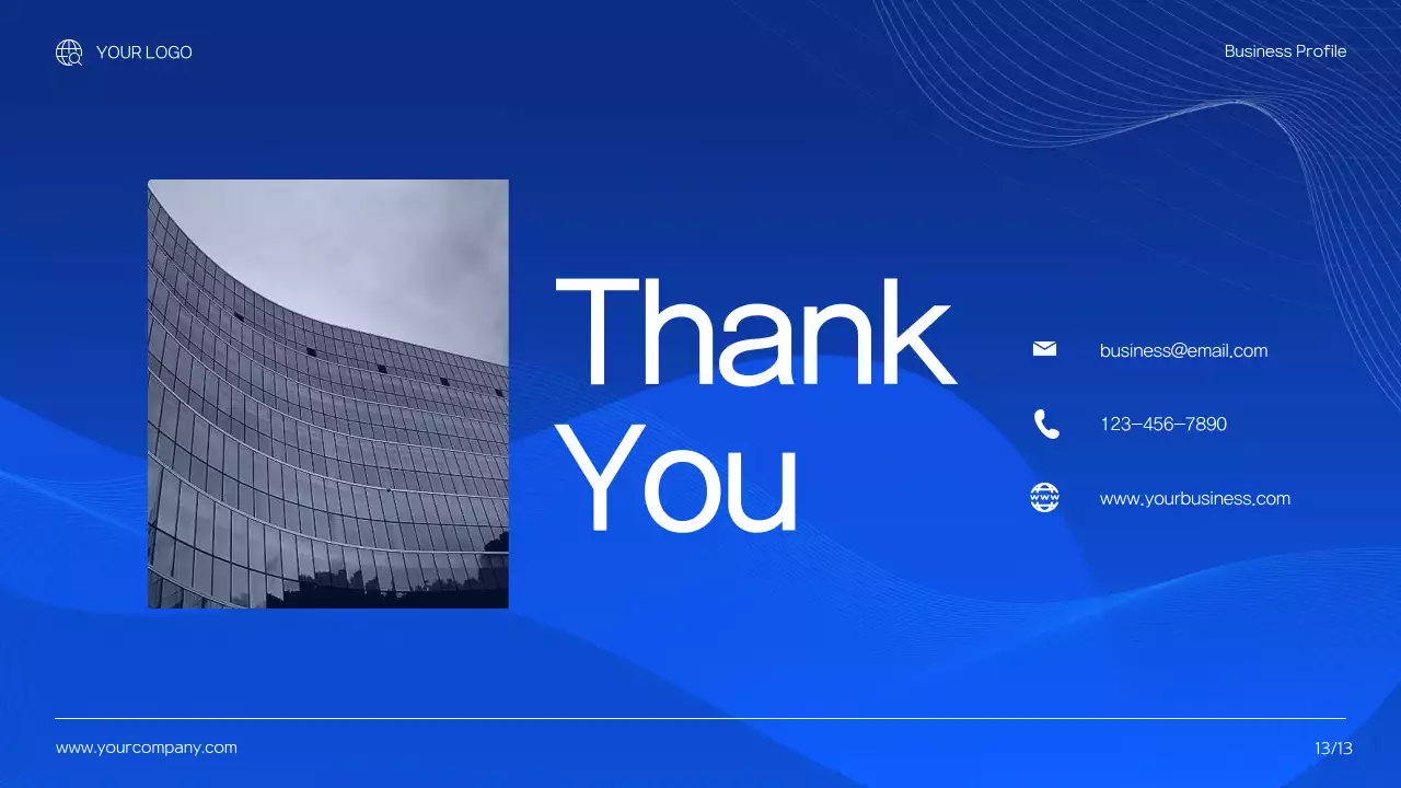 파랑 모던 비즈니스 보고서