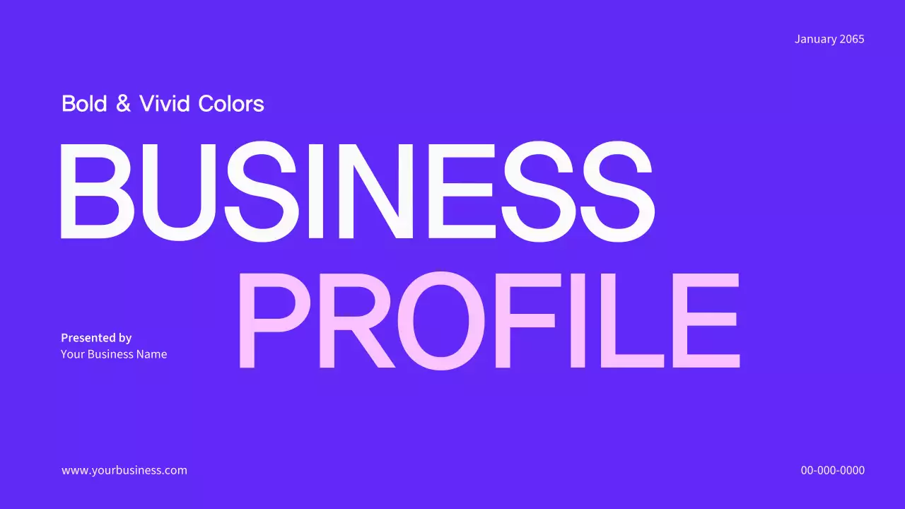 보라 모던 비즈니스 프로필 회사소개서