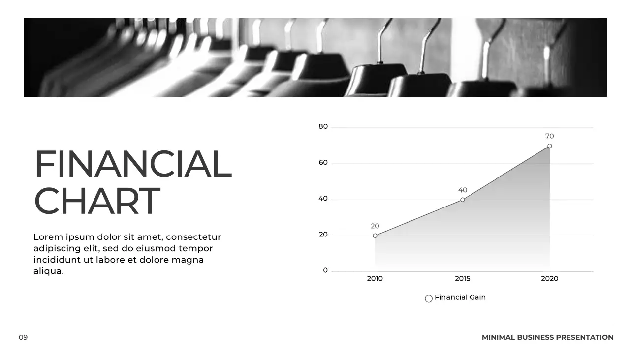 흑백 미니멀 비즈니스 보고서