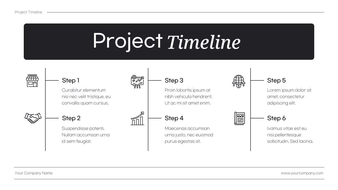 검정 미니멀 비즈니스 설명서