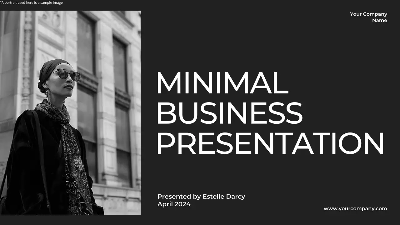 흑백 미니멀 비즈니스 보고서