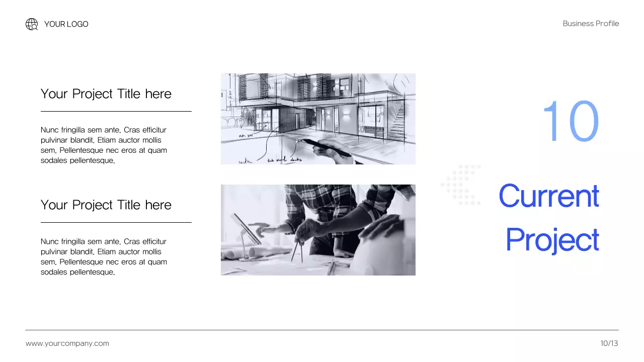 파랑 모던 비즈니스 보고서