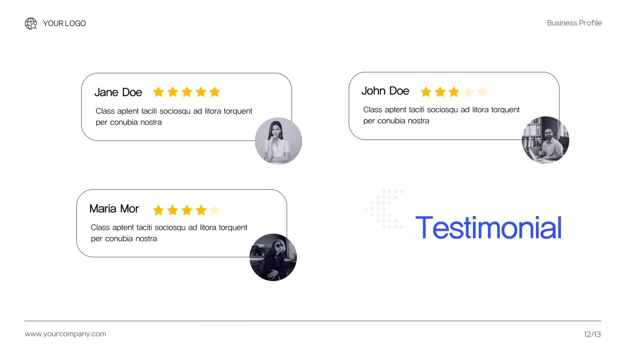 파랑 모던 비즈니스 보고서