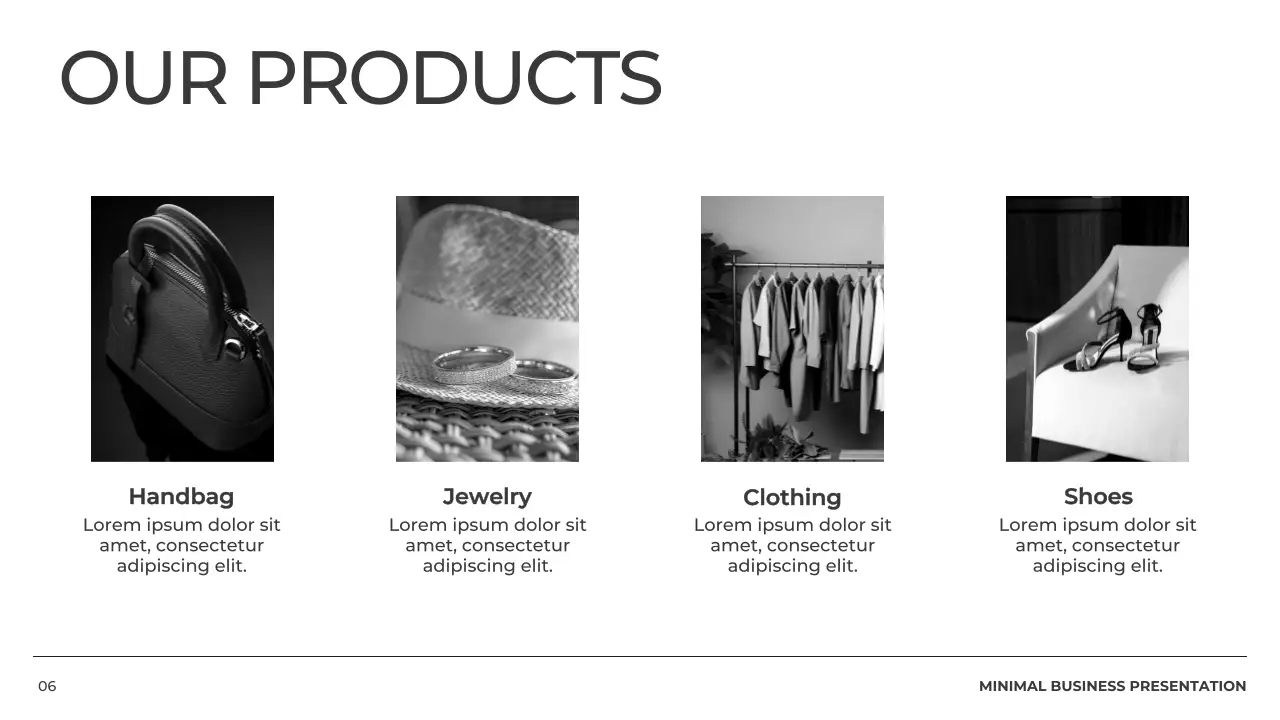 흑백 미니멀 비즈니스 보고서