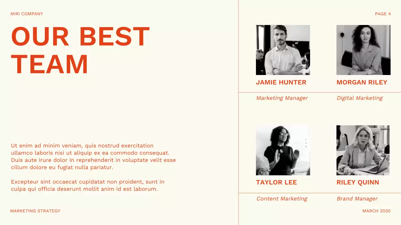 주황 모던 마케팅 기획서