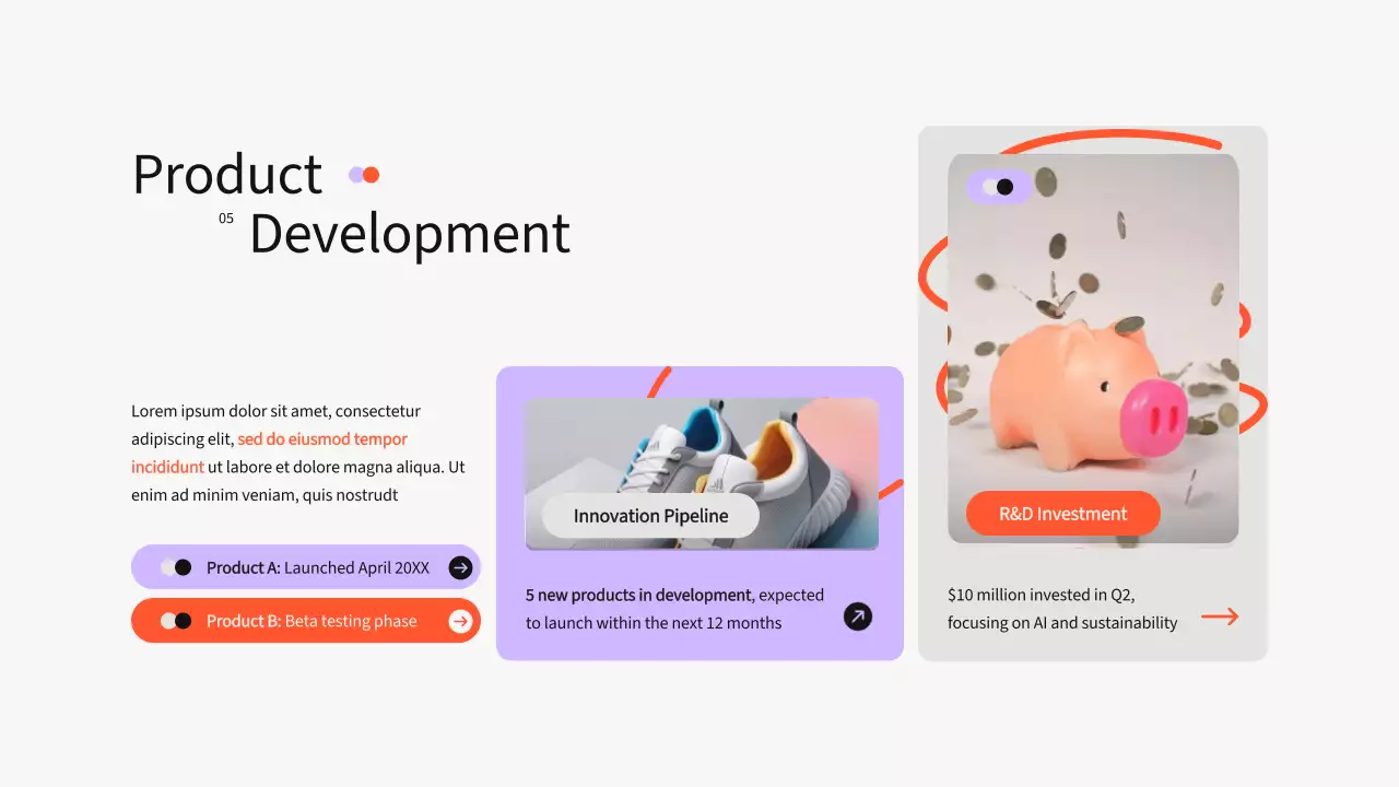 회색 모던 프레젠테이션 설명