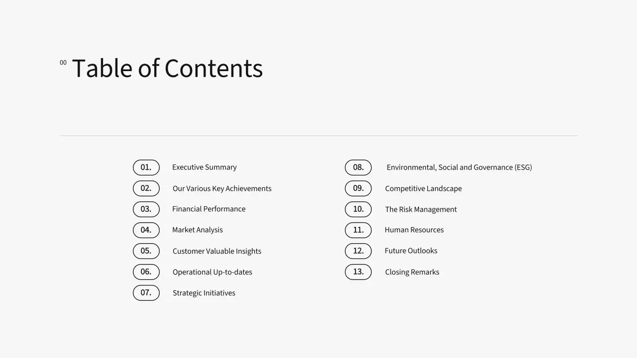 회색 모던 프레젠테이션 설명