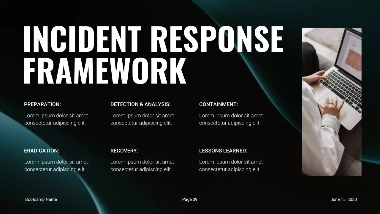 검정 모던 온라인 보안 교육 자료