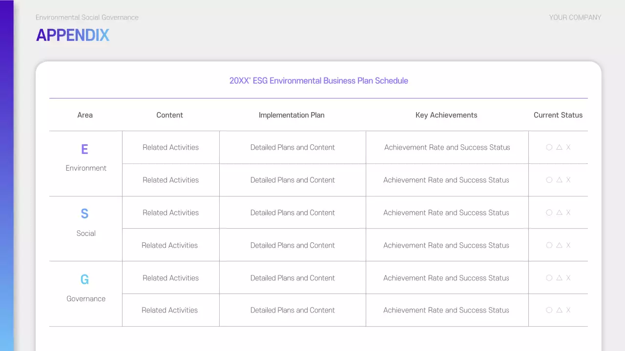 하늘색 모던 환경 보고서