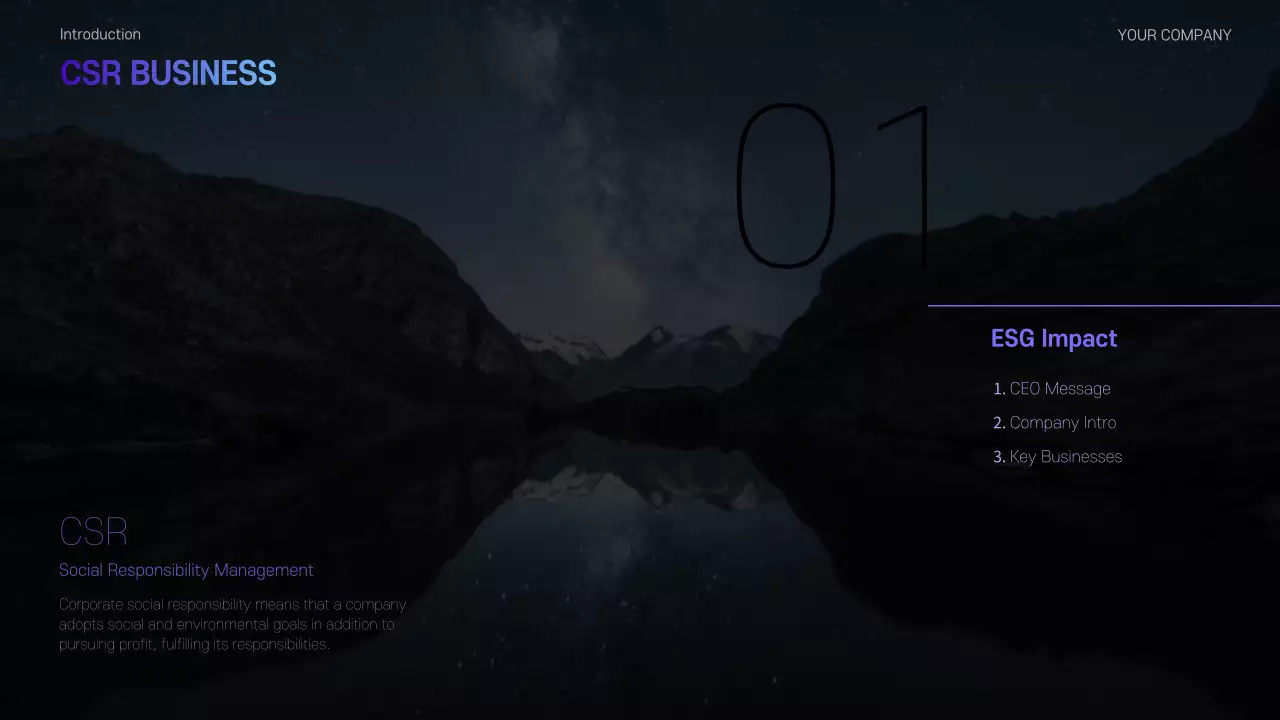 하늘색 모던 환경 보고서