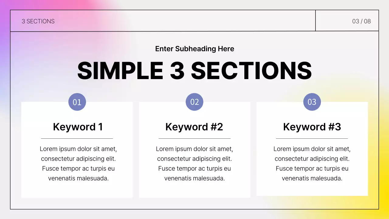 연보라 모던 프레젠테이션 기획서