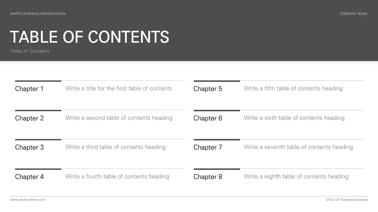 회색 심플 비즈니스 보고서