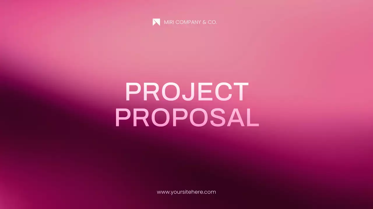 핑크 모던 프로젝트 제안서