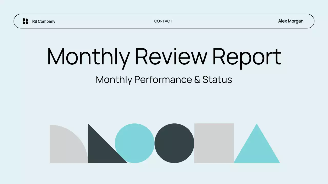 Blue Modern Business Report Presentation