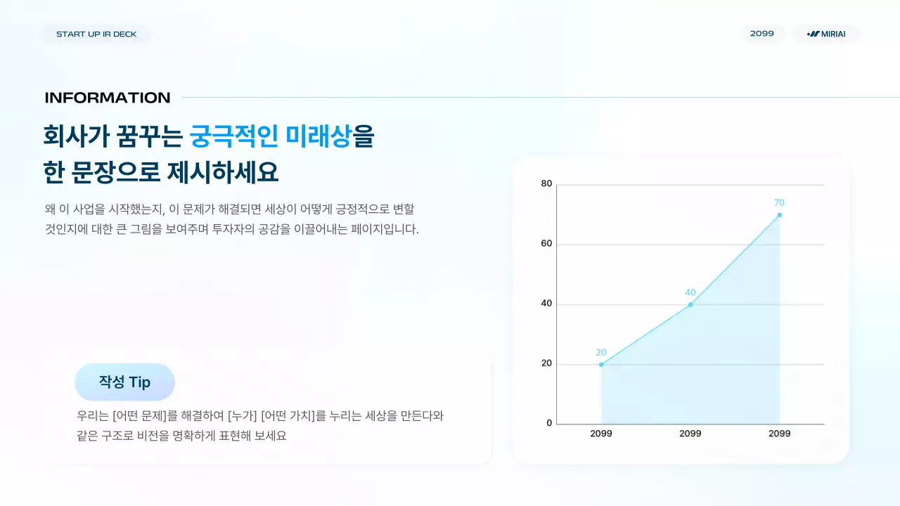 하늘색 모던 비즈니스 보고서