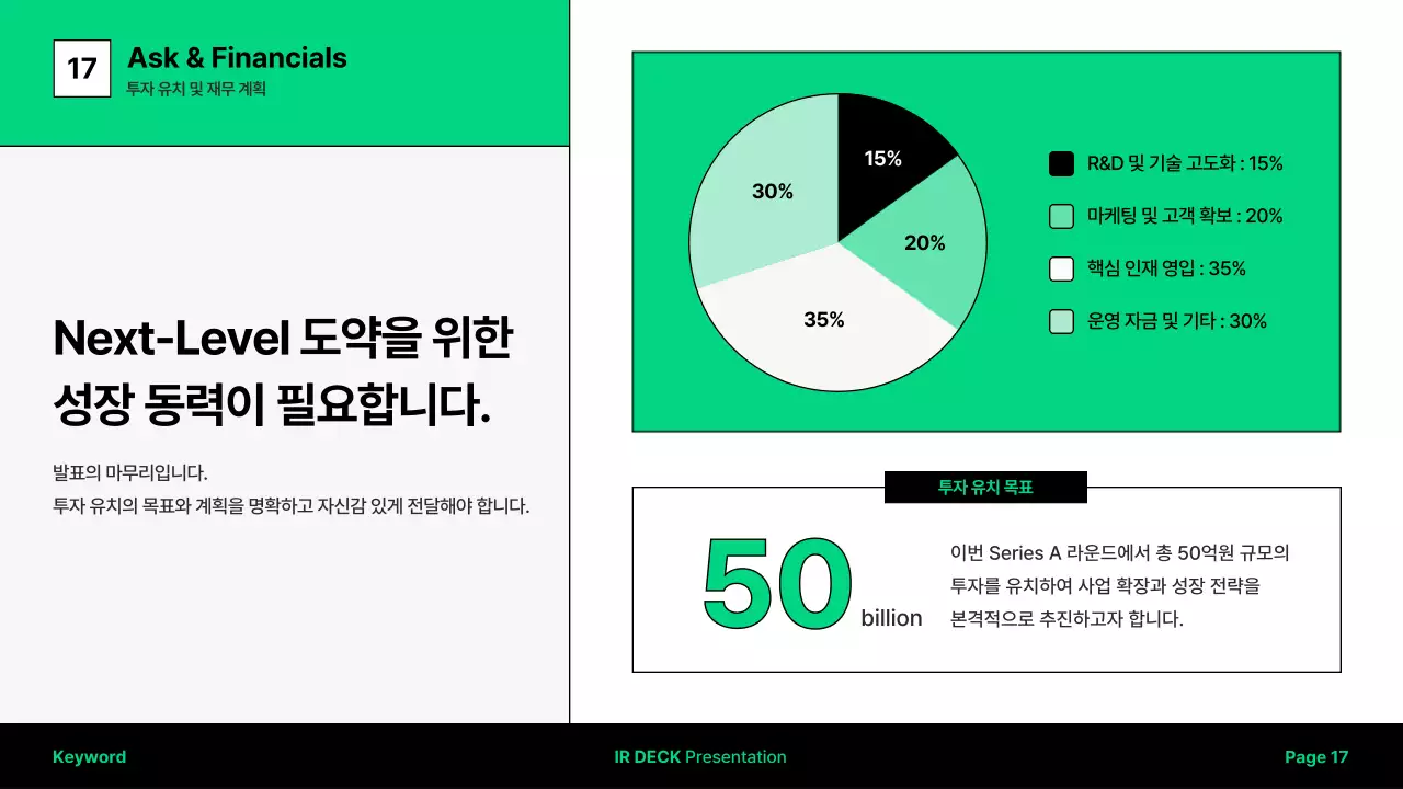 초록색의 모던한 IR 덱