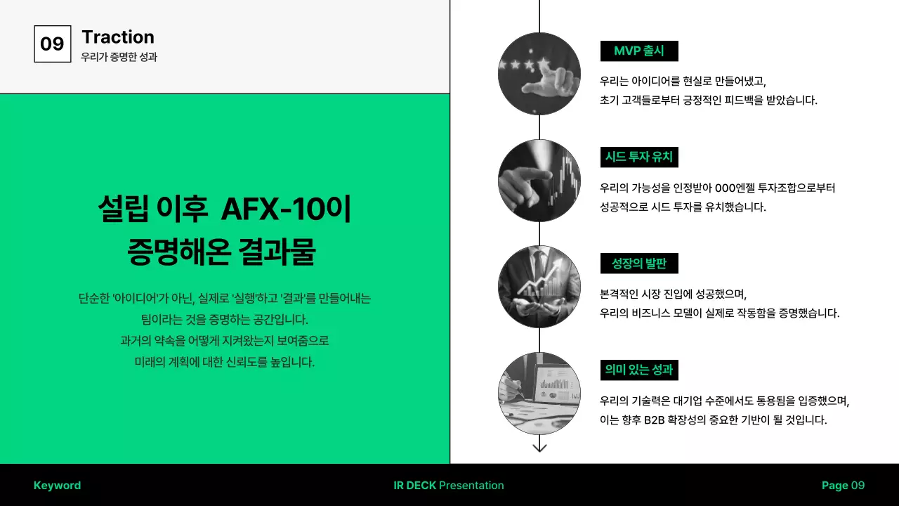 초록색의 모던한 IR 덱