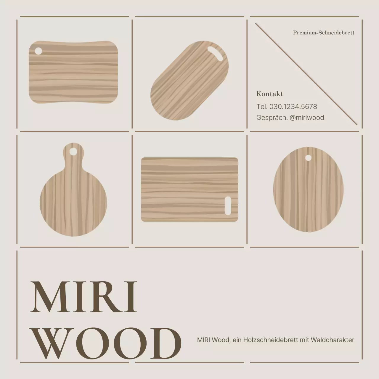 Beigefarbene Werbung für einfaches Küchengeschirr