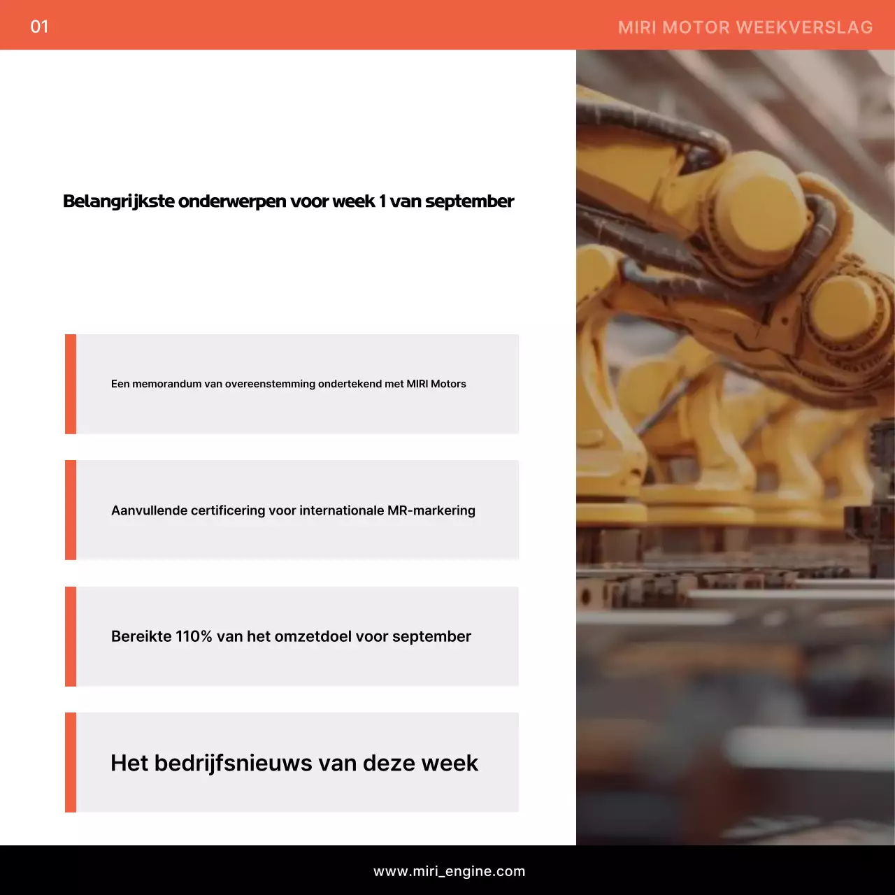 Oranje Modern Technologie Rapport