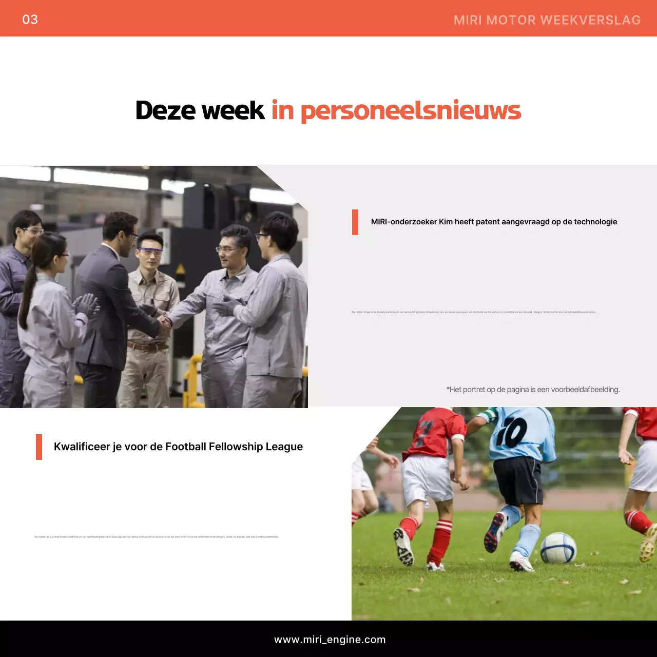 Oranje Modern Technologie Rapport