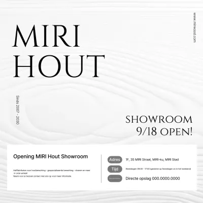 Openingsevenement van de White Modern Wood Showroom