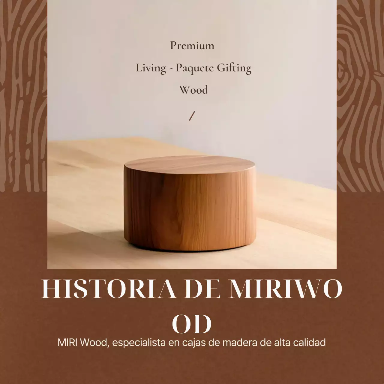 Promoción de productos de interior sencillos de color marrón.