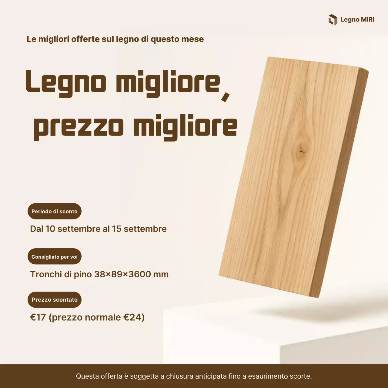 Sconto per mobili semplici beige