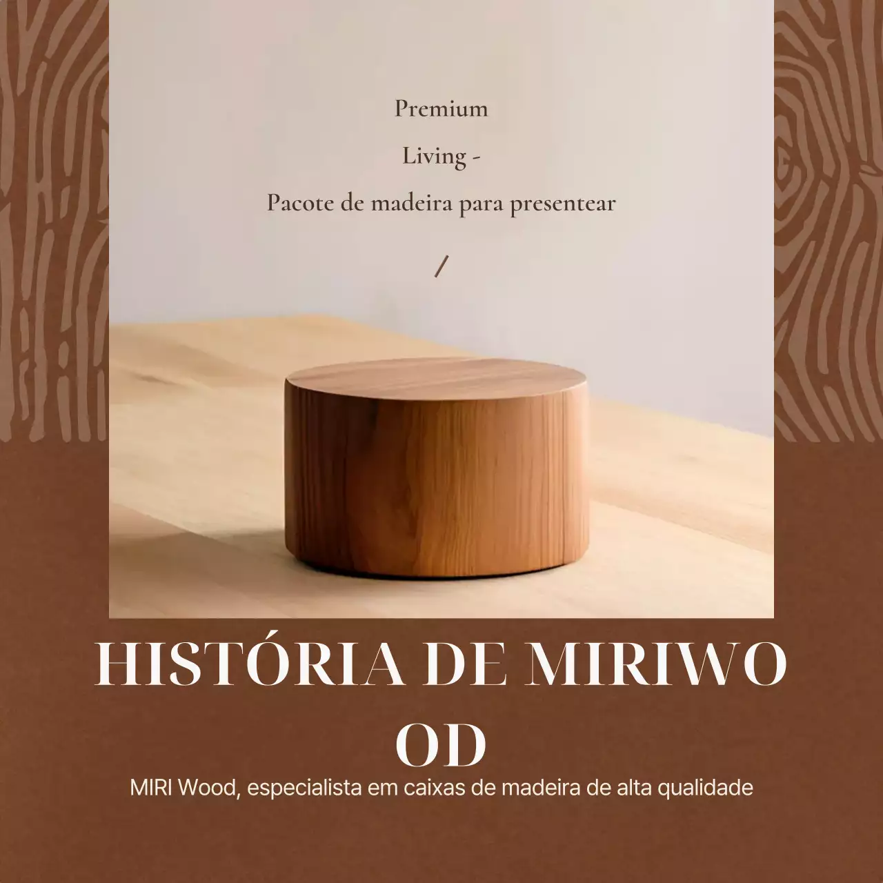 Promoção de produtos de interior simples em marrom