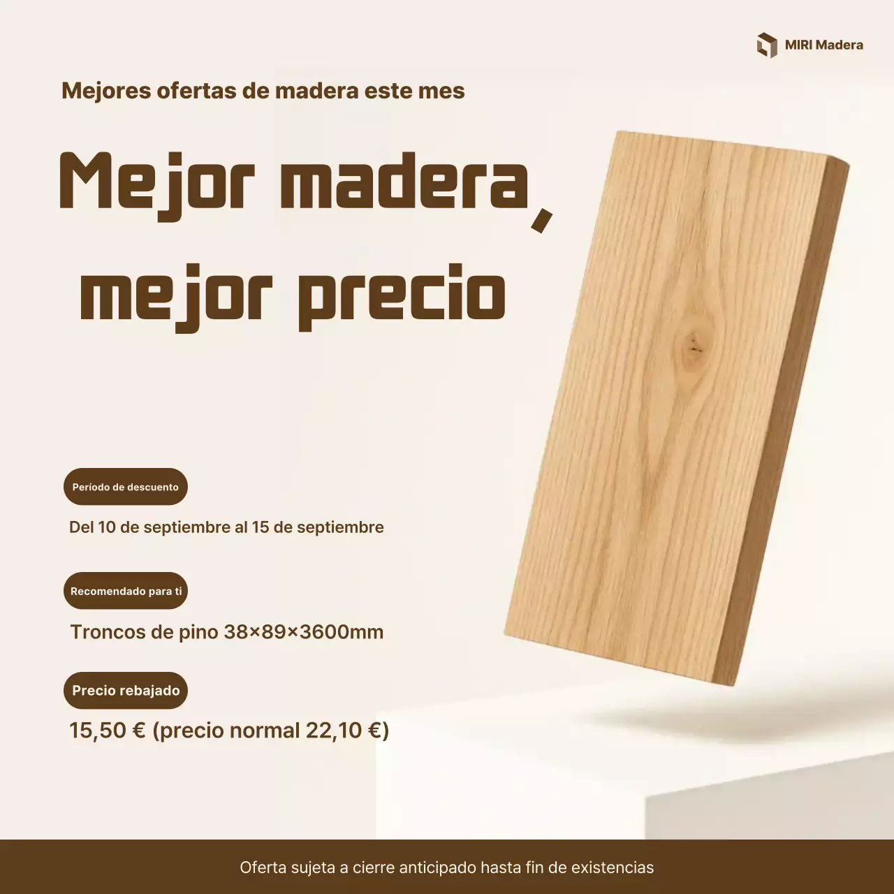 Descuento en muebles sencillos beige