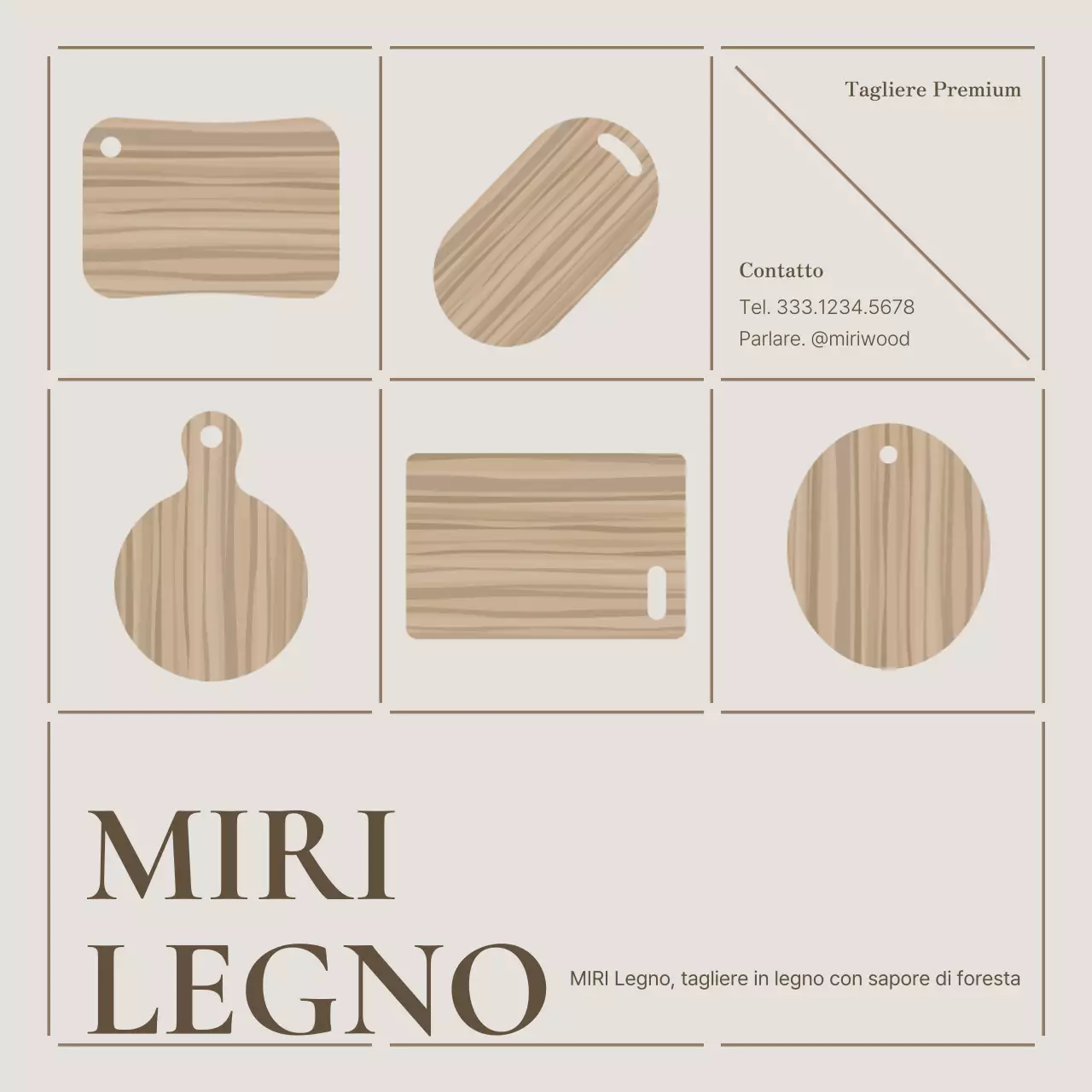 Pubblicità di utensili da cucina semplici beige